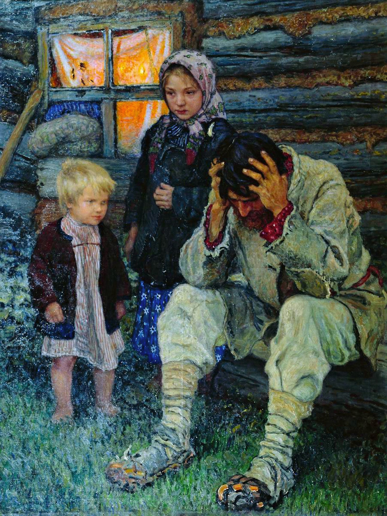 00 Nikolai Bogdanov-Belsky. Grief. 1909