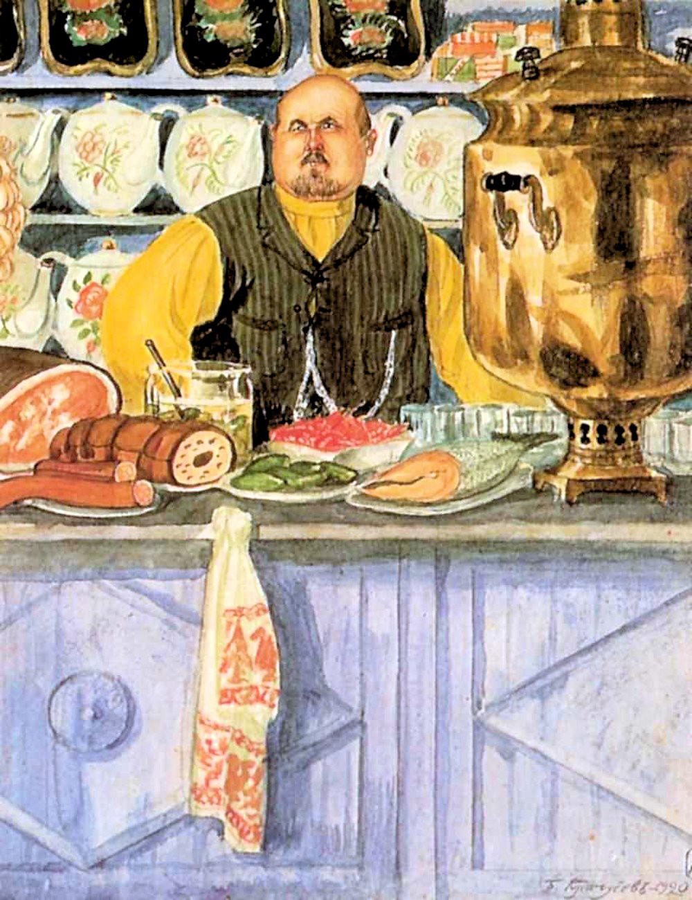 Boris Kustodiev. A Restaurant Owner. 1920
